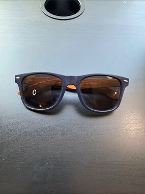 Matte Black Wayfarer Sunglasses with Brown Lenses